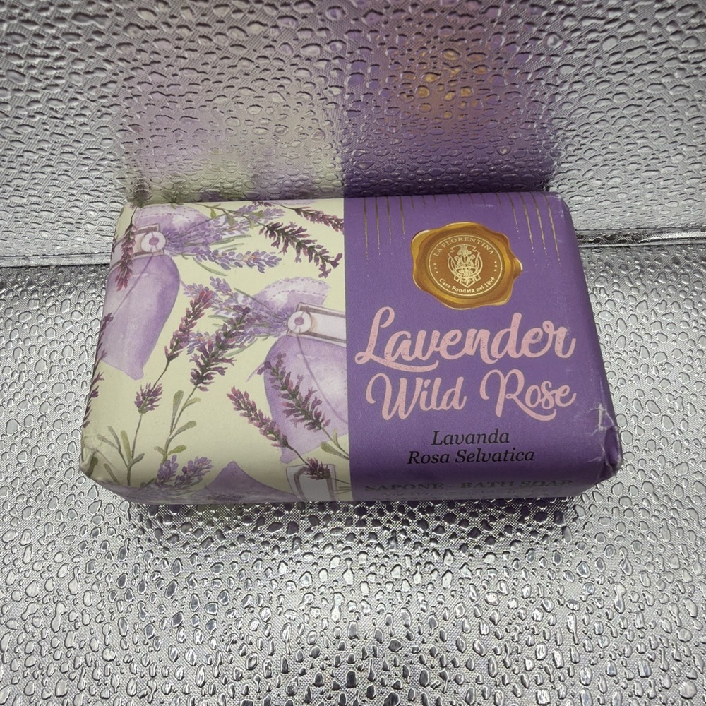 La Florentina Lavender Wild Rose bath soap, 9.7 oz./ 275 g, new, Made in Italy.